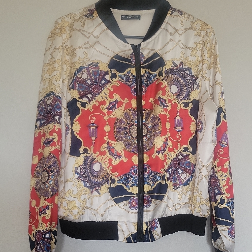Art Deco Red and Black Women's Jacket